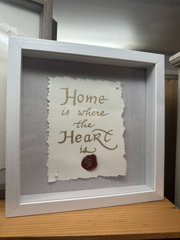 Handmade Blessing Home is Where the Heart is.