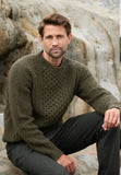 Fisherman Gents Cable Aran Crew