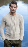 Fisherman Out of Ireland Mens Lambswool Cable Sweater