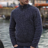 Fisherman Out of Ireland Short Zip Merino & Cashmere Sweater